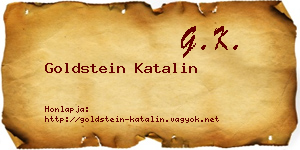 Goldstein Katalin névjegykártya