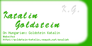 katalin goldstein business card